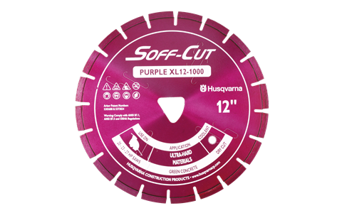Husqvarna Excel 1000 Series Purple diamond cutting blades available from DY Concrete Pumps
