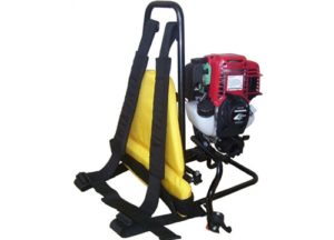 Oztec backpack concrete vibrator available from DY Concrete Pumps 