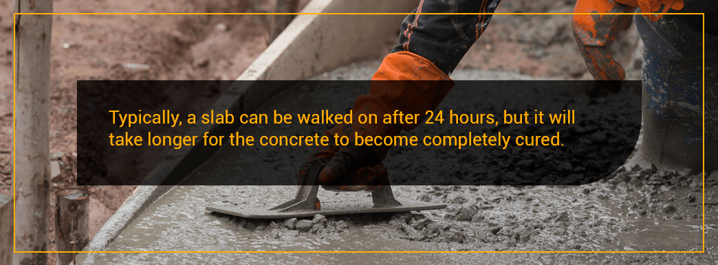 it will take longer for concrete to become completely cured