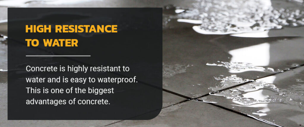 high resistance to water