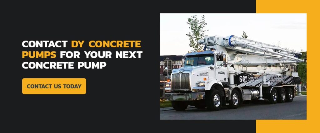 Contact DY Concrete Pumps for your next concrete pump
