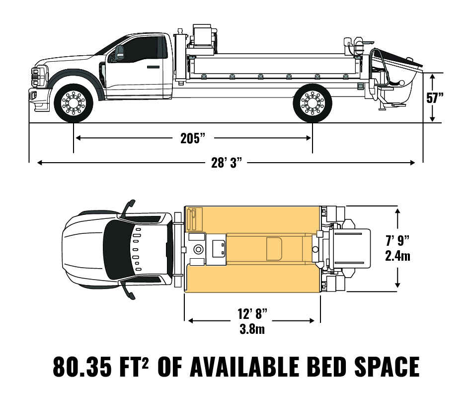 DY Concrete Pumps CTY-100 diagram with dimensions
