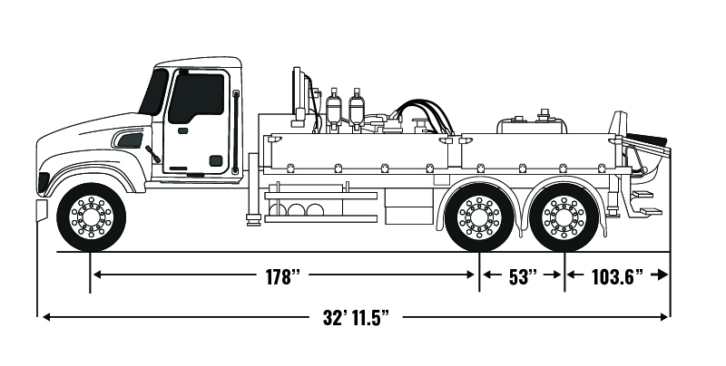 DY Concrete Pumps HP=3250 diagram with dimensions