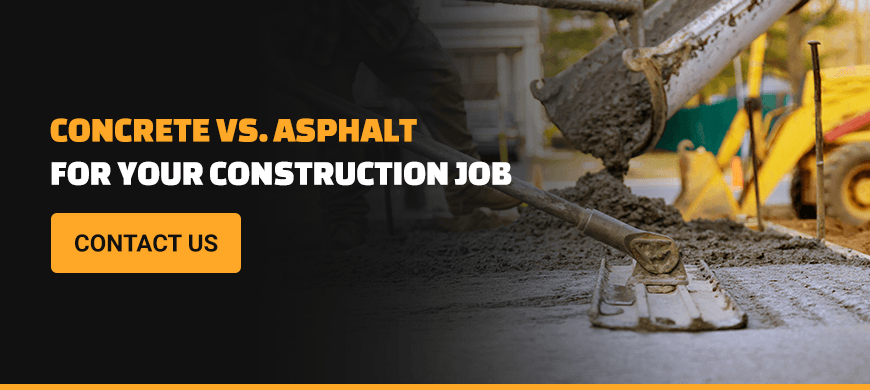 concrete vs asphalt for your construction job