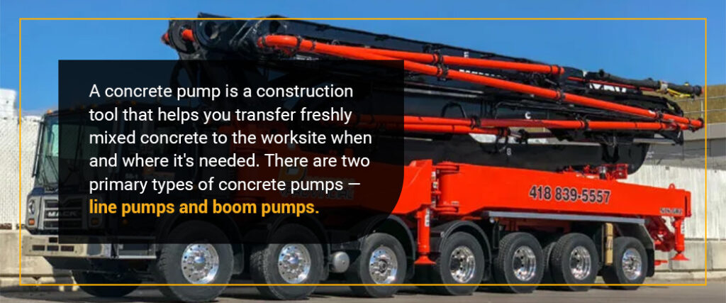 there are two primary types of concrete pumps
