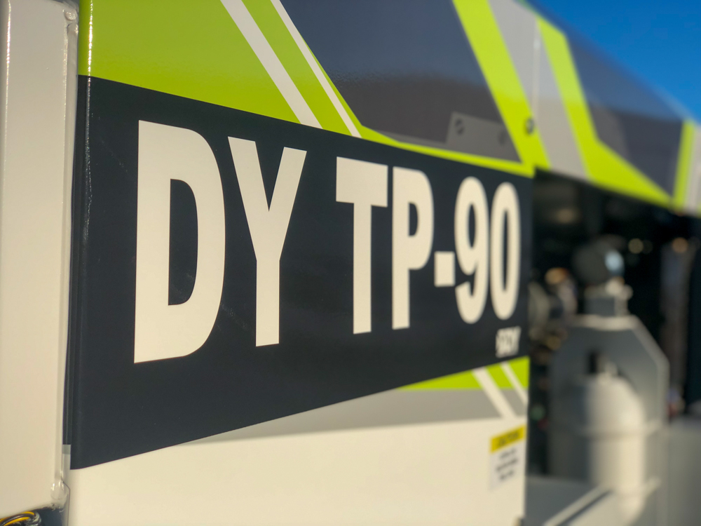 DY TP-90 model number on the side of a line pump