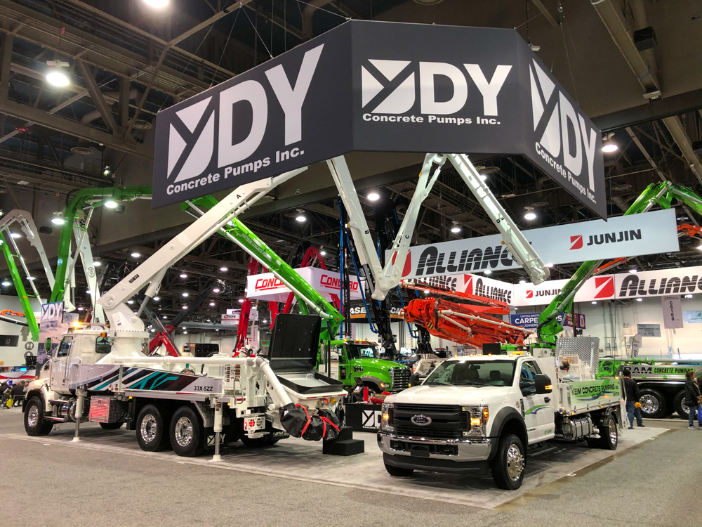 DY Concrete Pumps display at the WOC event