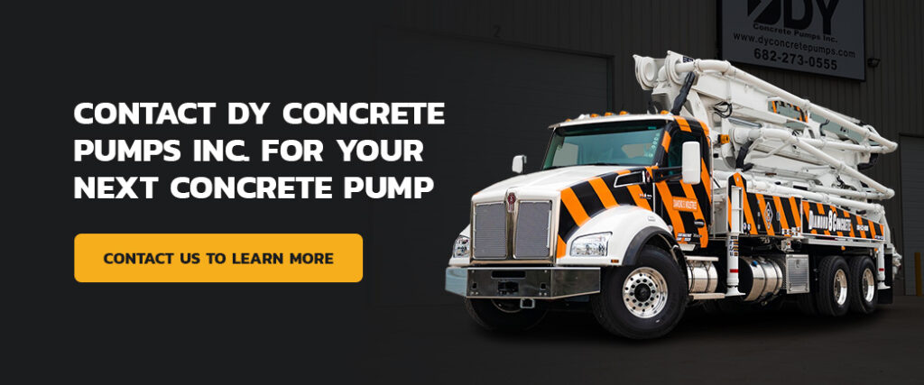 contact DY Concrete Pumps for your next concrete pump